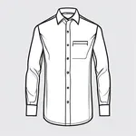 crisp white dress shirt image